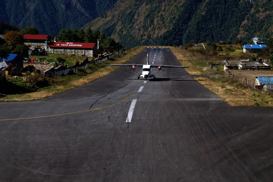 Landing at Tenzing - Hillary Airport, Lukla